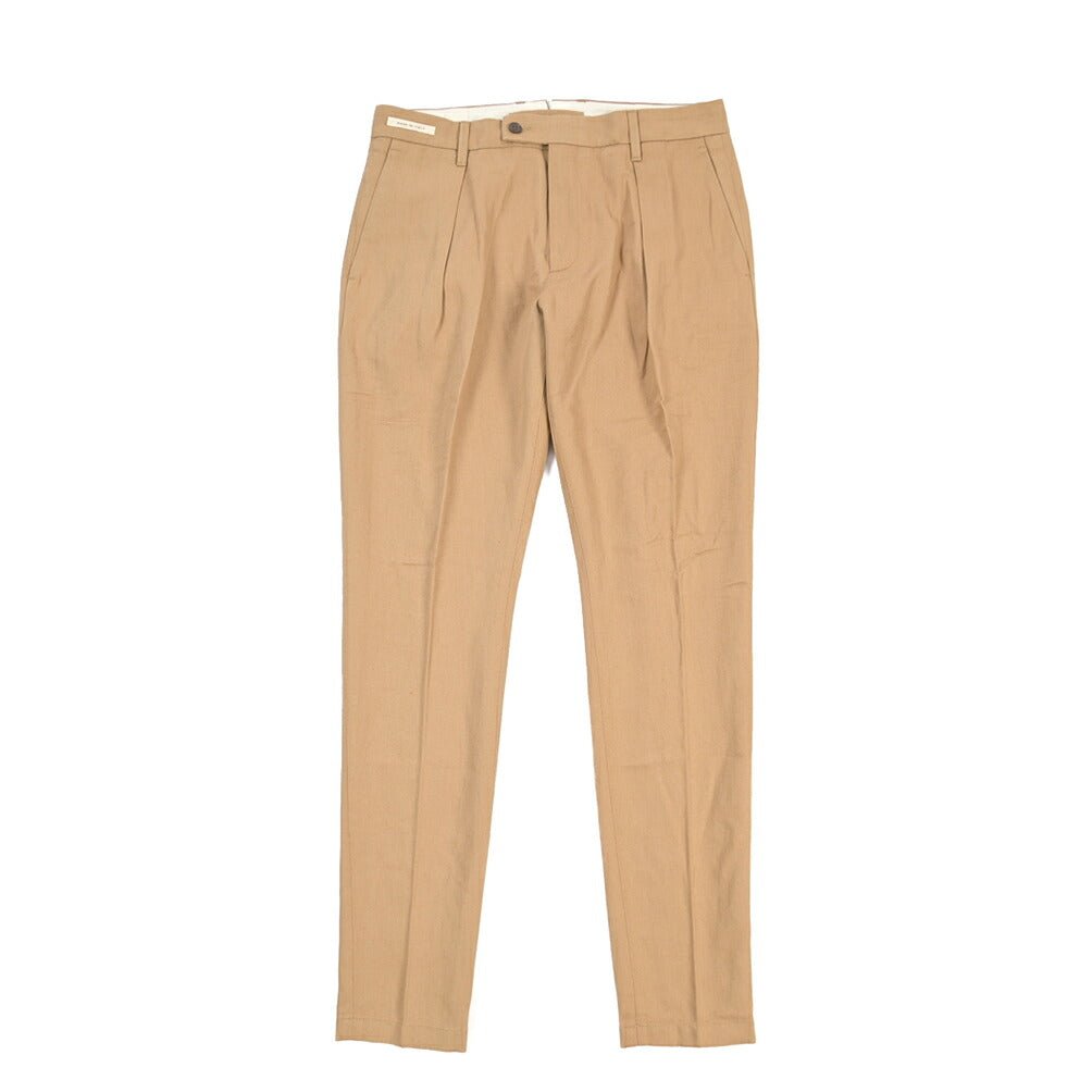 SUMMER SALE｜YCHAI リネン混コットン ワンタックパンツ ベージュ(NOCE) 31 | GUARDAROBA MILANO OFFICIAL STORE