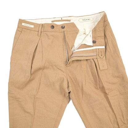 SUMMER SALE｜YCHAI リネン混コットン ワンタックパンツ ベージュ(NOCE) 31 | GUARDAROBA MILANO OFFICIAL STORE