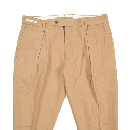 SUMMER SALE｜YCHAI リネン混コットン ワンタックパンツ ベージュ(NOCE) 31 | GUARDAROBA MILANO OFFICIAL STORE