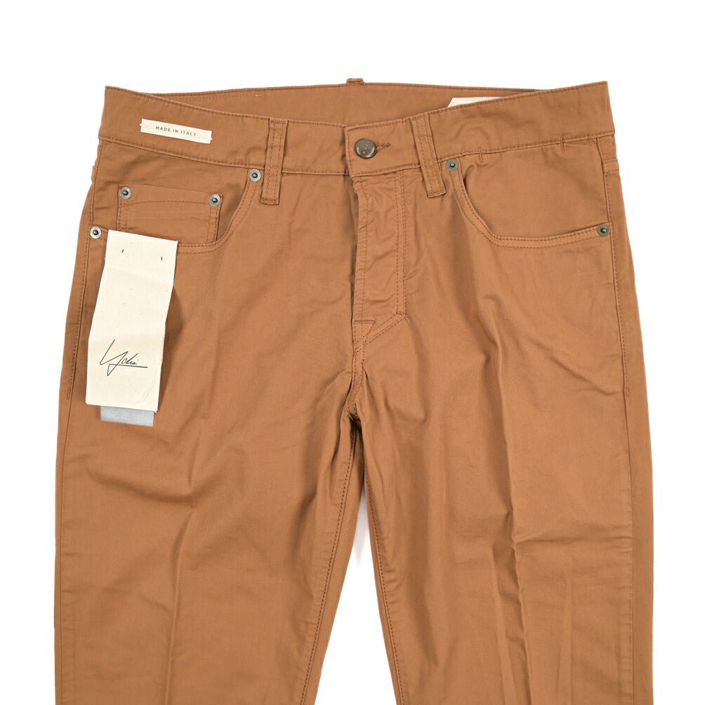 SUMMER SALE｜YCHAI “PANATELA” ストレッチデニム 5ポケットカラージーンズ / SKINNY FIT ブラウン（COGNAC） 33 | GUARDAROBA MILANO OFFICIAL STORE