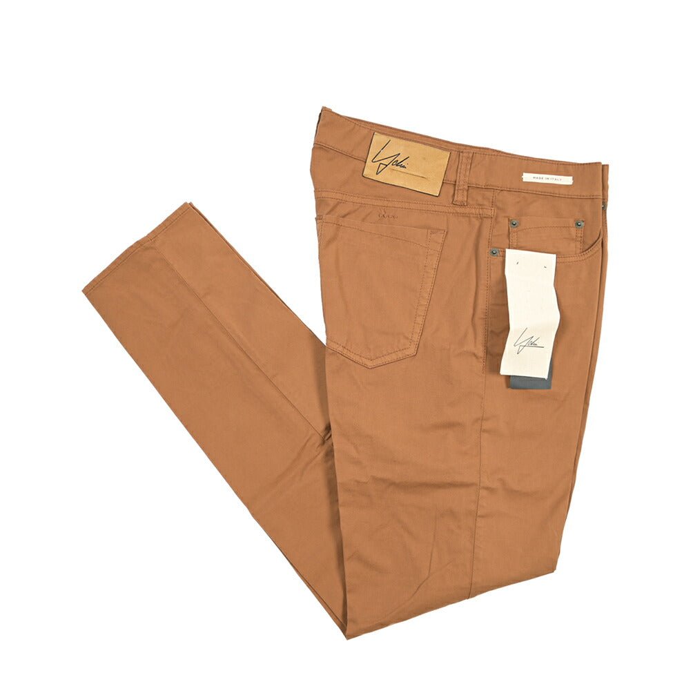 SUMMER SALE｜YCHAI “PANATELA” ストレッチデニム 5ポケットカラージーンズ / SKINNY FIT ブラウン（COGNAC） 33 | GUARDAROBA MILANO OFFICIAL STORE