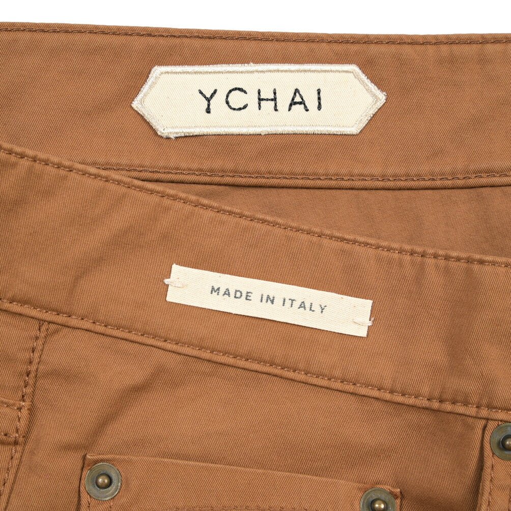 SUMMER SALE｜YCHAI “PANATELA” ストレッチデニム 5ポケットカラージーンズ / SKINNY FIT ブラウン（COGNAC） 33 | GUARDAROBA MILANO OFFICIAL STORE