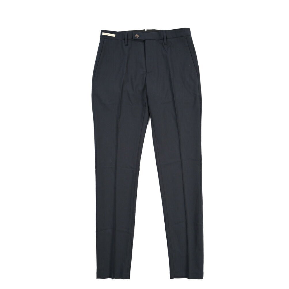 SUMMER SALE｜YCHAI “PANATELA” ストレッチウール ノータックスラックス / SKINNY FIT ネイビー（BLU） 31 | GUARDAROBA MILANO OFFICIAL STORE