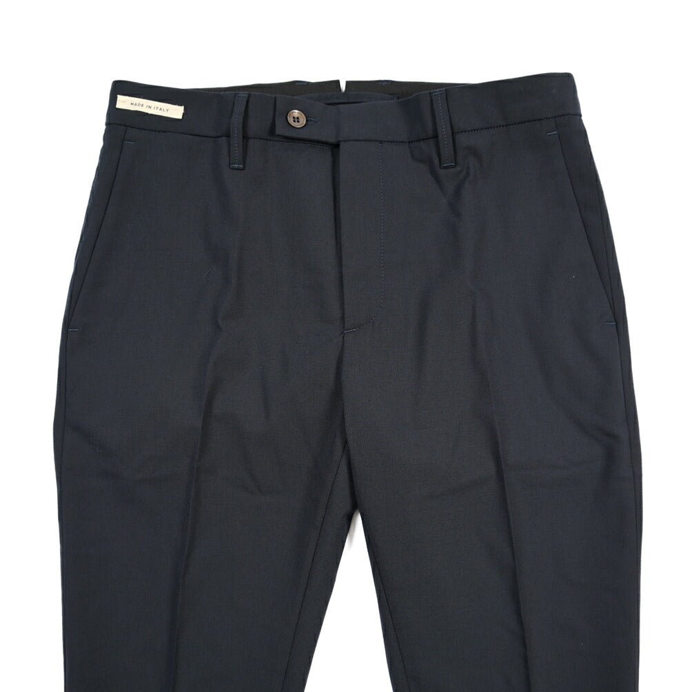 SUMMER SALE｜YCHAI “PANATELA” ストレッチウール ノータックスラックス / SKINNY FIT ネイビー（BLU） 31 | GUARDAROBA MILANO OFFICIAL STORE