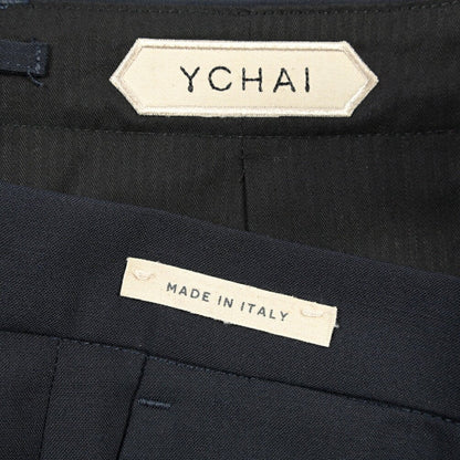 SUMMER SALE｜YCHAI “PANATELA” ストレッチウール ノータックスラックス / SKINNY FIT ネイビー（BLU） 31 | GUARDAROBA MILANO OFFICIAL STORE