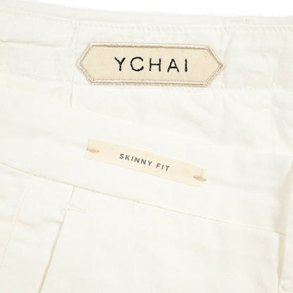 SUMMER SALE｜YCHAI “PANATELA” ストレッチコットン ノータックチノパンツ / SKINNY FIT ホワイト(BIANCO) 29 | GUARDAROBA MILANO OFFICIAL STORE