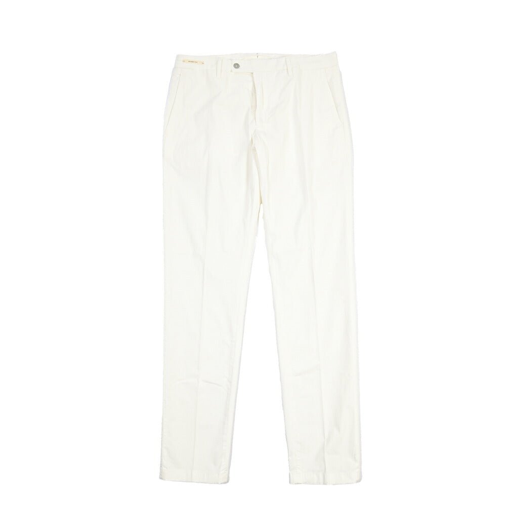 SUMMER SALE｜YCHAI “PANATELA” ストレッチコットン ノータックチノパンツ / SKINNY FIT ホワイト(BIANCO) 29 | GUARDAROBA MILANO OFFICIAL STORE