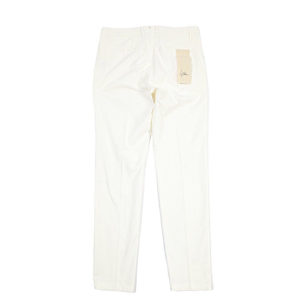 SUMMER SALE｜YCHAI “PANATELA” ストレッチコットン ノータックチノパンツ / SKINNY FIT ホワイト(BIANCO) 29 | GUARDAROBA MILANO OFFICIAL STORE