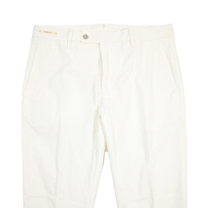 SUMMER SALE｜YCHAI “PANATELA” ストレッチコットン ノータックチノパンツ / SKINNY FIT ホワイト(BIANCO) 29 | GUARDAROBA MILANO OFFICIAL STORE