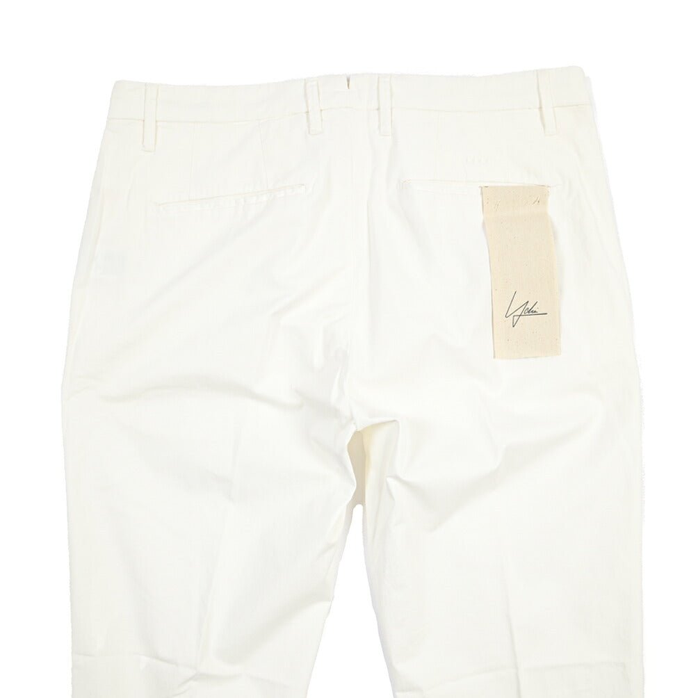 SUMMER SALE｜YCHAI “PANATELA” ストレッチコットン ノータックチノパンツ / SKINNY FIT ホワイト(BIANCO) 29 | GUARDAROBA MILANO OFFICIAL STORE
