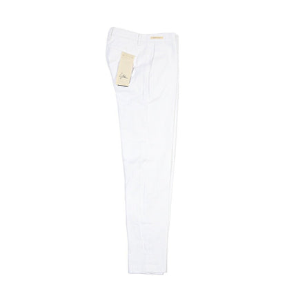 SUMMER SALE｜YCHAI “PANATELA” ストレッチコットン ノータックパンツ / SKINNY FIT ホワイト(BIANCO) 31 | GUARDAROBA MILANO OFFICIAL STORE