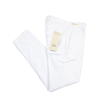 SUMMER SALE｜YCHAI “PANATELA” ストレッチコットン ノータックパンツ / SKINNY FIT ホワイト(BIANCO) 31 | GUARDAROBA MILANO OFFICIAL STORE