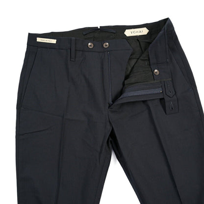 SUMMER SALE｜YCHAI “PANATELA” ストレッチウール ノータックスラックス / SKINNY FIT ネイビー(BLU) 33 | GUARDAROBA MILANO OFFICIAL STORE
