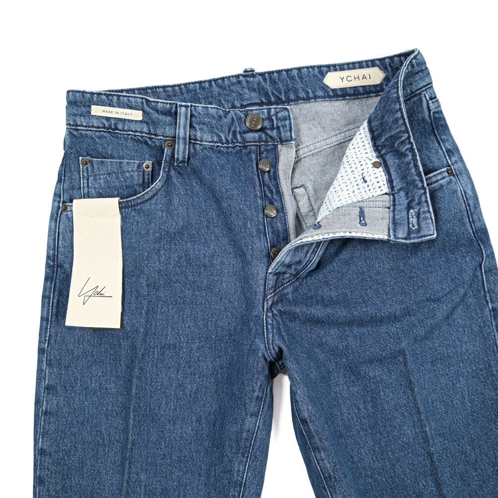 SUMMER SALE｜YCHAI “ROBUSTO” コットン100%デニム 5ポケットジーンズ / TAPERED FIT ブルー 31 | GUARDAROBA MILANO OFFICIAL STORE