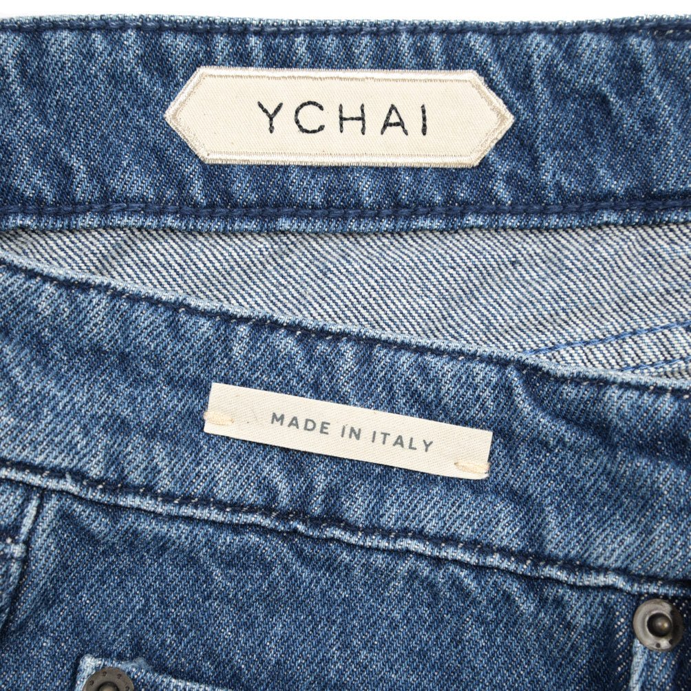 SUMMER SALE｜YCHAI “ROBUSTO” コットン100%デニム 5ポケットジーンズ / TAPERED FIT ブルー 31 | GUARDAROBA MILANO OFFICIAL STORE