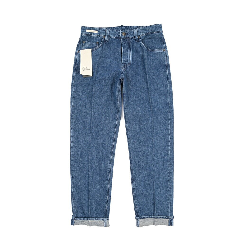 SUMMER SALE｜YCHAI “ROBUSTO” コットン100%デニム 5ポケットジーンズ / TAPERED FIT ブルー 31 | GUARDAROBA MILANO OFFICIAL STORE