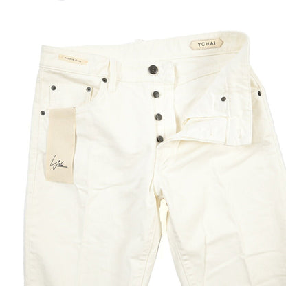 SUMMER SALE｜YCHAI “ROBUSTO” コットン100%デニム テーパードジーンズ / SKINNY FIT ホワイト(BIANCO) 32 | GUARDAROBA MILANO OFFICIAL STORE