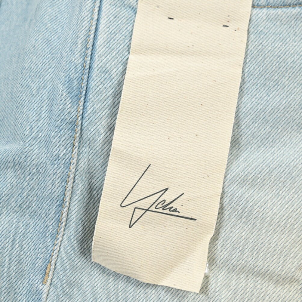 SUMMER SALE｜YCHAI “ROBUSTO” コットン100%デニム テーパードジーンズ / SKINNY FIT ライトブルー(BLU) 33 | GUARDAROBA MILANO OFFICIAL STORE
