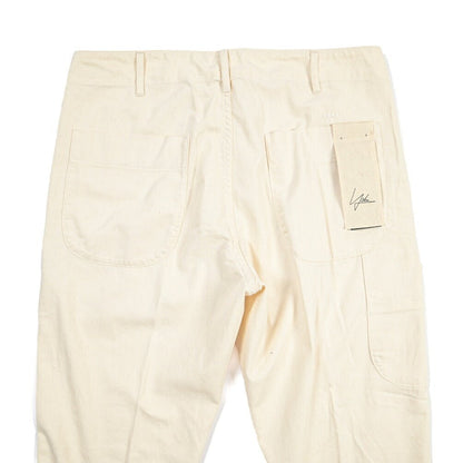 SUMMER SALE｜YCHAI “ROBUSTO” コットン100% ペインターパンツ / TAPERED FIT ホワイト(BIANCO) 33 | GUARDAROBA MILANO OFFICIAL STORE
