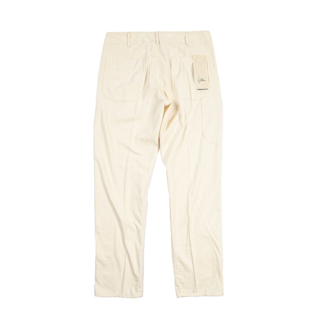 SUMMER SALE｜YCHAI “ROBUSTO” コットン100% ペインターパンツ / TAPERED FIT ホワイト(BIANCO) 33 | GUARDAROBA MILANO OFFICIAL STORE