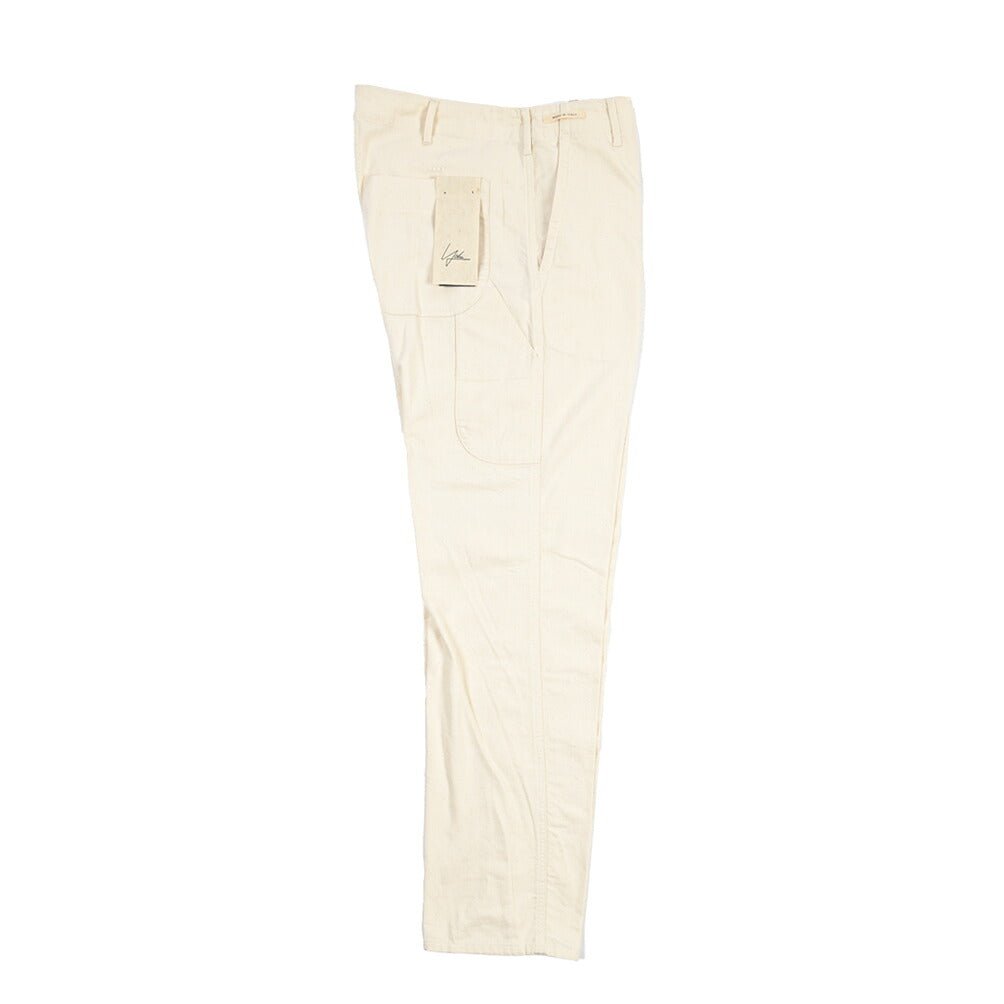 SUMMER SALE｜YCHAI “ROBUSTO” コットン100% ペインターパンツ / TAPERED FIT ホワイト(BIANCO) 33 | GUARDAROBA MILANO OFFICIAL STORE