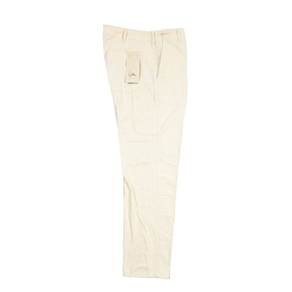 SUMMER SALE｜YCHAI “ROBUSTO” コットン100% ペインターパンツ / TAPERED FIT ホワイト(BIANCO) 33 | GUARDAROBA MILANO OFFICIAL STORE