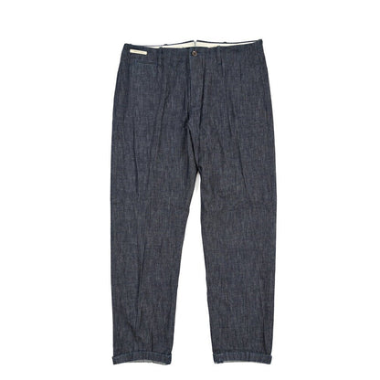 SUMMER SALE｜YCHAI “ROBUSTO” コットン100% デニムスラックス / TAPERED FIT ネイビー(INDIGO) 33 | GUARDAROBA MILANO OFFICIAL STORE