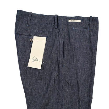 SUMMER SALE｜YCHAI “ROBUSTO” コットン100% デニムスラックス / TAPERED FIT ネイビー(INDIGO) 33 | GUARDAROBA MILANO OFFICIAL STORE
