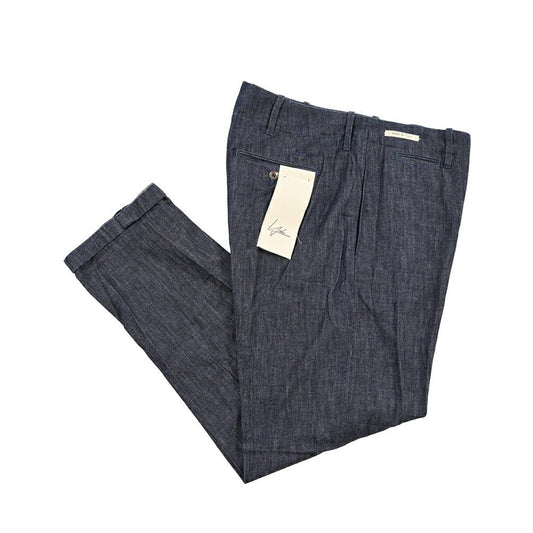 SUMMER SALE｜YCHAI “ROBUSTO” コットン100% デニムスラックス / TAPERED FIT ネイビー(INDIGO) 33 | GUARDAROBA MILANO OFFICIAL STORE