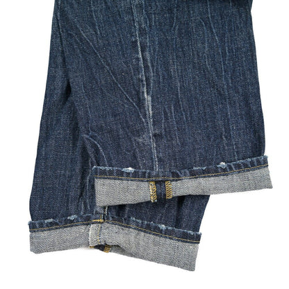 SUMMER SALE｜YCHAI “ROBUSTO” コットン100%デニム テーパードジーンズ / ダメージ加工 / TAPERED FIT ブルー(BLU) 33 | GUARDAROBA MILANO OFFICIAL STORE