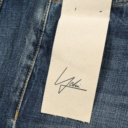 SUMMER SALE｜YCHAI “ROBUSTO” コットン100%デニム テーパードジーンズ / ダメージ加工 / TAPERED FIT ブルー(BLU) 33 | GUARDAROBA MILANO OFFICIAL STORE