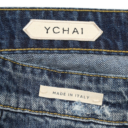SUMMER SALE｜YCHAI “ROBUSTO” コットン100%デニム テーパードジーンズ / ダメージ加工 / TAPERED FIT ブルー(BLU) 33 | GUARDAROBA MILANO OFFICIAL STORE