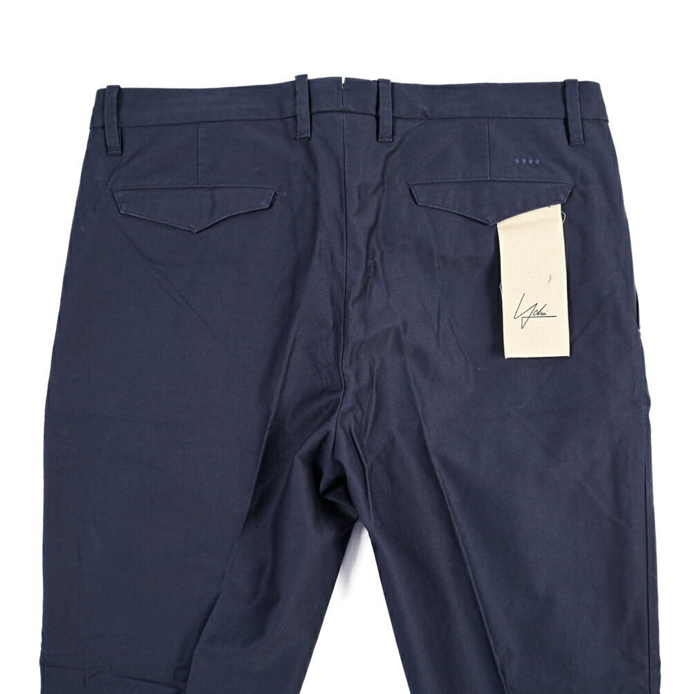 SUMMER SALE｜YCHAI “ROBUSTO” コットン100% ツータックパンツ / TAPERED FIT ネイビー（BLU） 33 | GUARDAROBA MILANO OFFICIAL STORE