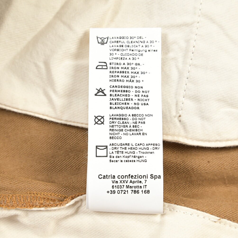 SUMMER SALE｜YCHAI “ROBUSTO” リネン混コットン ツータックパンツ ブラウン（NOCE） 33 | GUARDAROBA MILANO OFFICIAL STORE