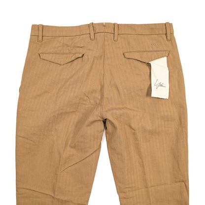 SUMMER SALE｜YCHAI “ROBUSTO” リネン混コットン ツータックパンツ ブラウン（NOCE） 33 | GUARDAROBA MILANO OFFICIAL STORE