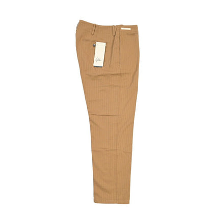 SUMMER SALE｜YCHAI “ROBUSTO” リネン混コットン ノータックパンツ ブラウン（NOCE） 31 | GUARDAROBA MILANO OFFICIAL STORE