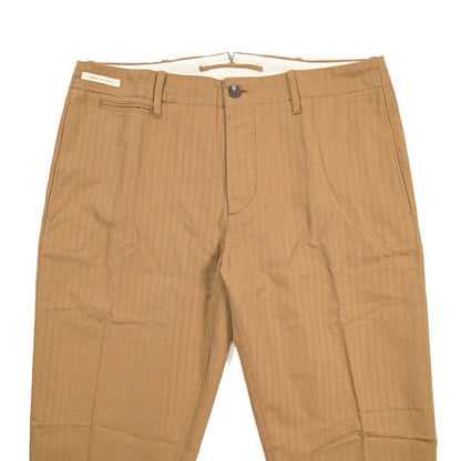 SUMMER SALE｜YCHAI “ROBUSTO” リネン混コットン ノータックパンツ ブラウン（NOCE） 31 | GUARDAROBA MILANO OFFICIAL STORE