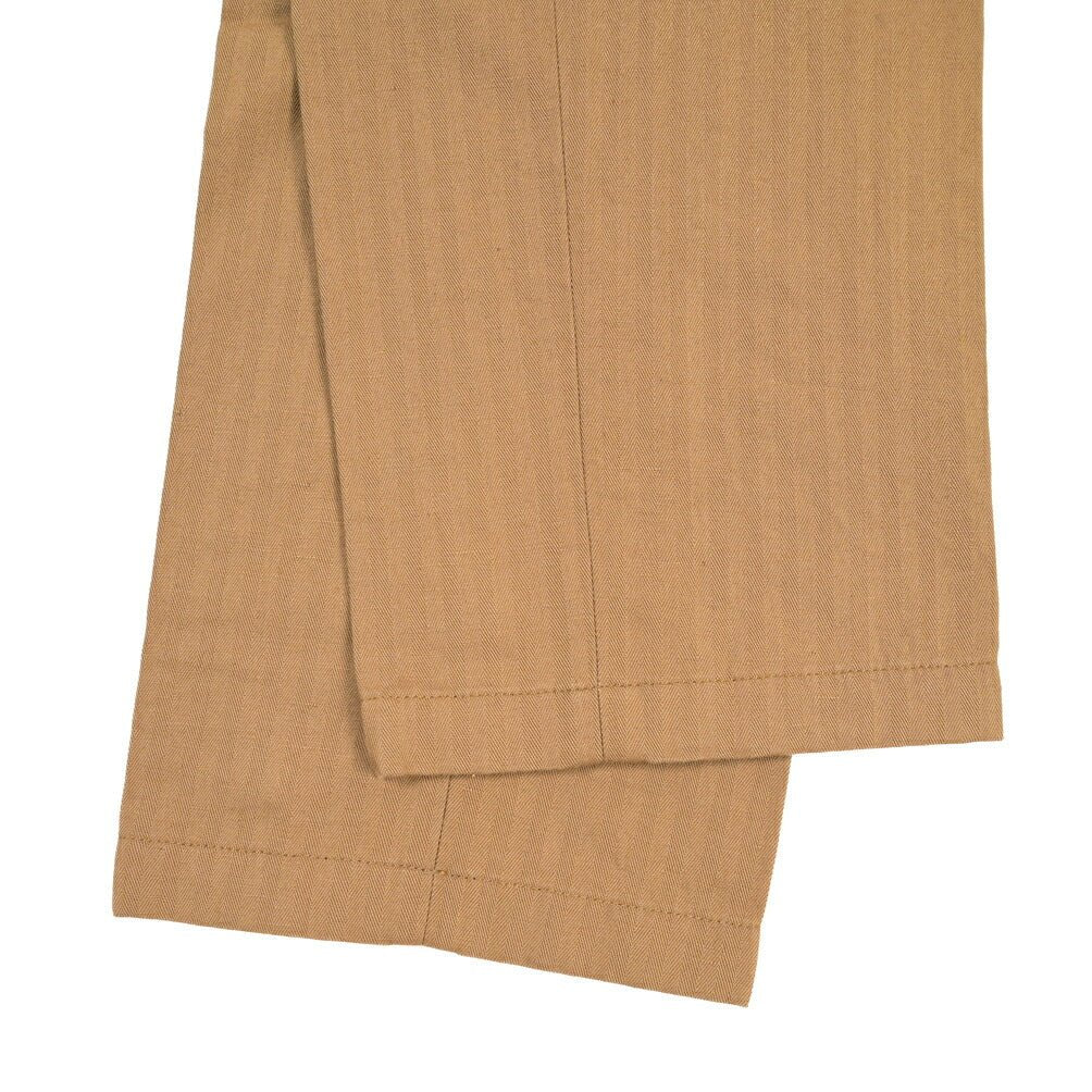 SUMMER SALE｜YCHAI “ROBUSTO” リネン混コットン ノータックパンツ ブラウン（NOCE） 31 | GUARDAROBA MILANO OFFICIAL STORE