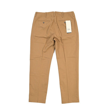 SUMMER SALE｜YCHAI “ROBUSTO” リネン混コットン ノータックパンツ ブラウン（NOCE） 31 | GUARDAROBA MILANO OFFICIAL STORE