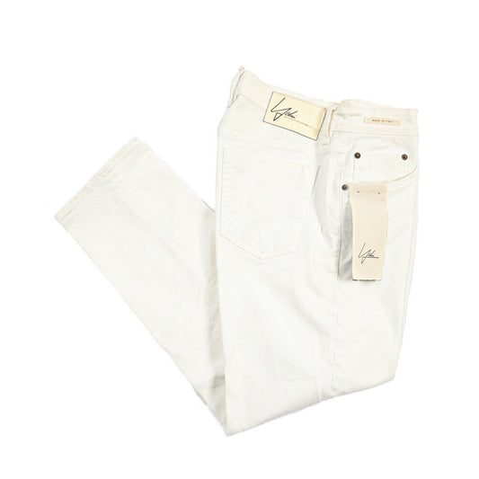 SUMMER SALE｜YCHAI “ROBUSTO” ストレッチデニム 5ポケットテーパードジーンズ / TAPERED FIT ホワイト(BIANCO) 31 | GUARDAROBA MILANO OFFICIAL STORE
