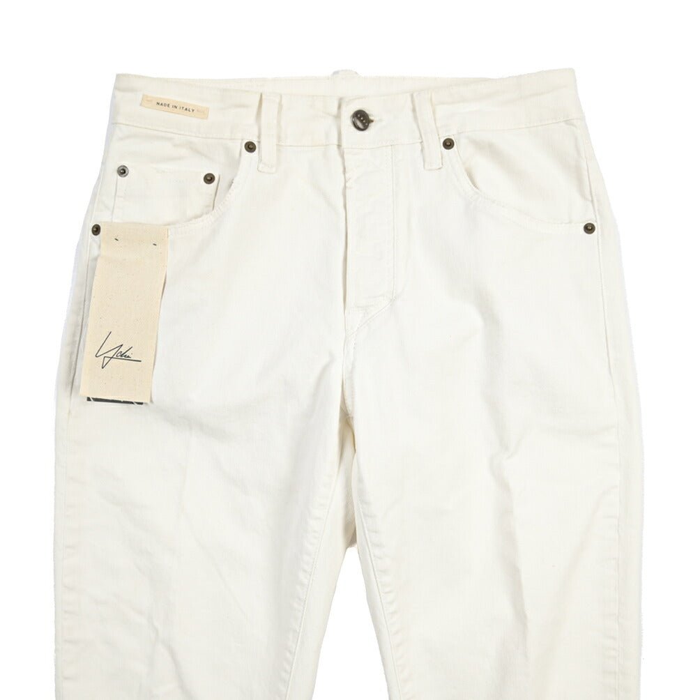 SUMMER SALE｜YCHAI “ROBUSTO” ストレッチデニム 5ポケットテーパードジーンズ / TAPERED FIT ホワイト(BIANCO) 31 | GUARDAROBA MILANO OFFICIAL STORE