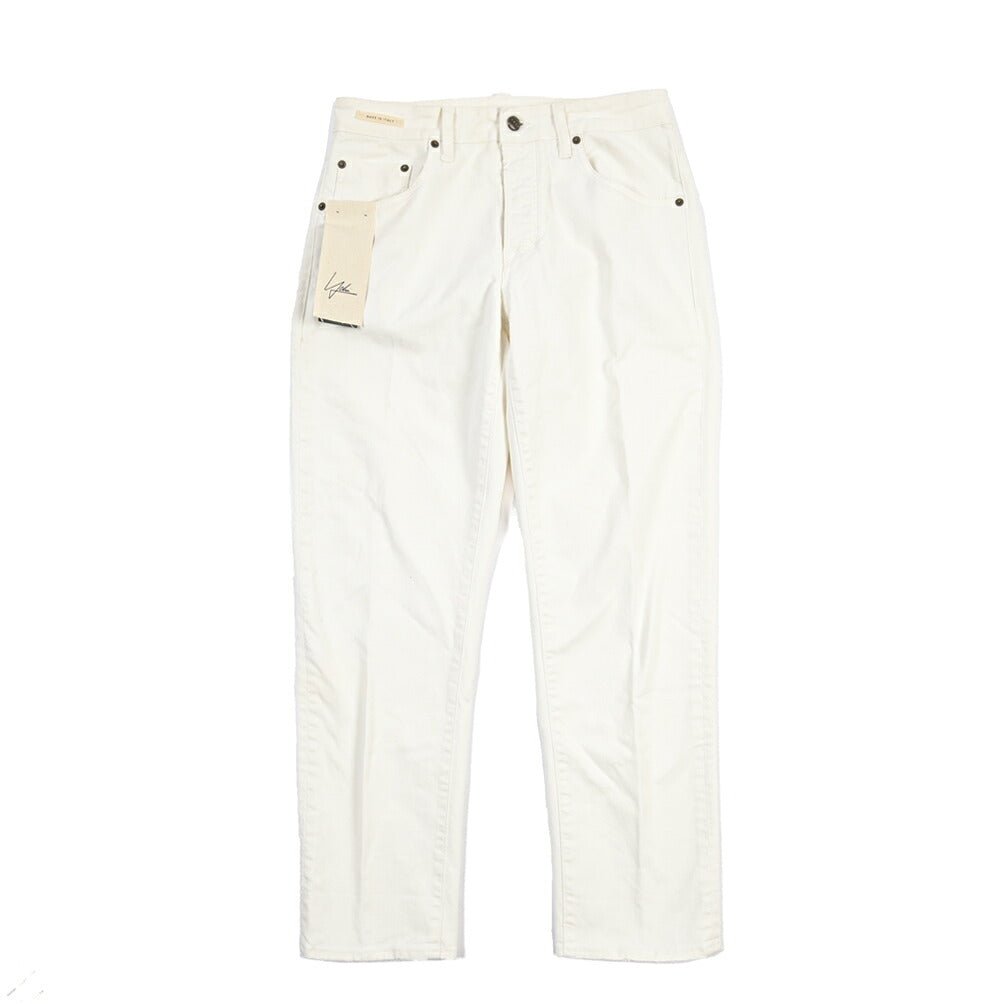 SUMMER SALE｜YCHAI “ROBUSTO” ストレッチデニム 5ポケットテーパードジーンズ / TAPERED FIT ホワイト(BIANCO) 31 | GUARDAROBA MILANO OFFICIAL STORE