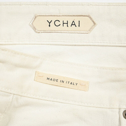 SUMMER SALE｜YCHAI “ROBUSTO” ストレッチデニム 5ポケットテーパードジーンズ / TAPERED FIT ホワイト(BIANCO) 31 | GUARDAROBA MILANO OFFICIAL STORE