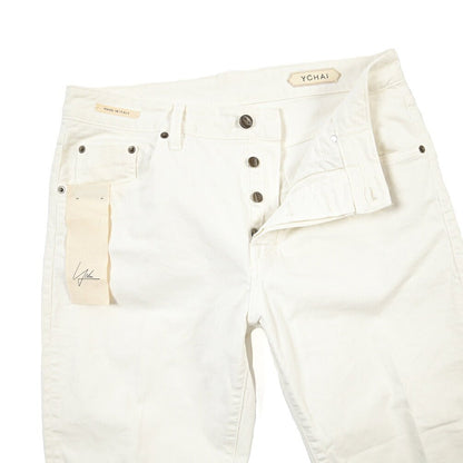 SUMMER SALE｜YCHAI “ROBUSTO” ストレッチデニム 5ポケットテーパードジーンズ / TAPERED FIT ホワイト(BIANCO) 33 | GUARDAROBA MILANO OFFICIAL STORE
