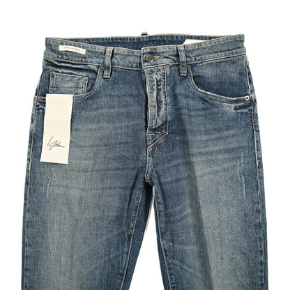 SUMMER SALE｜YCHAI “ROBUSTO” ストレッチデニム 5ポケットジーンズ / TAPERED FIT ブルー 30 | GUARDAROBA MILANO OFFICIAL STORE