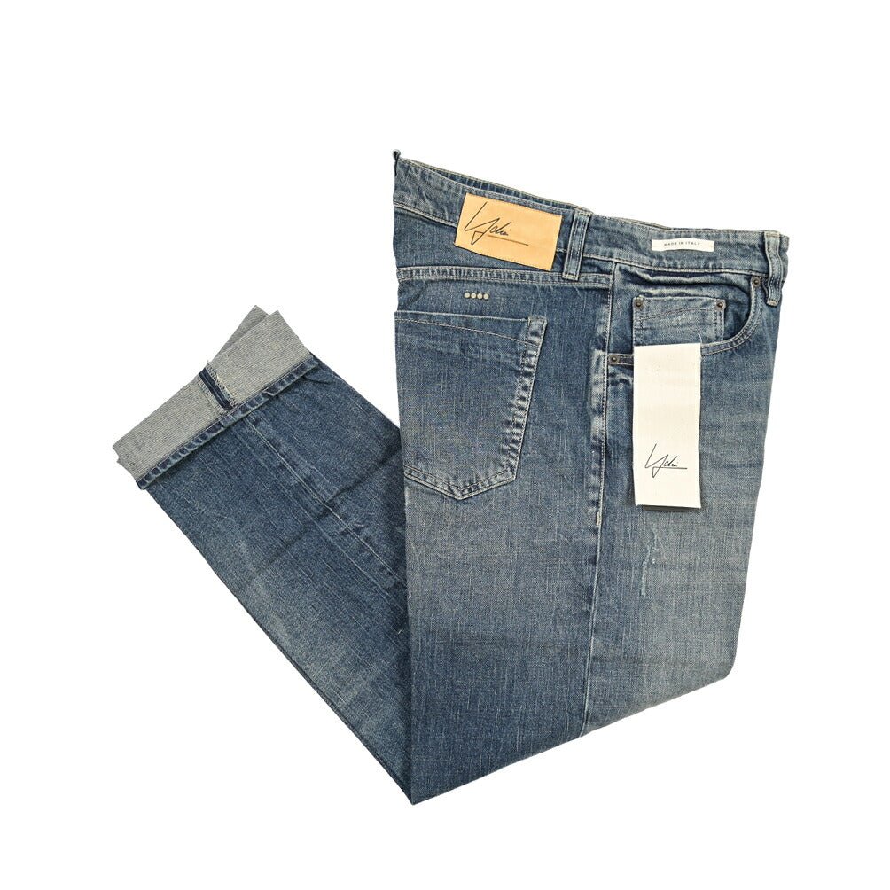 SUMMER SALE｜YCHAI “ROBUSTO” ストレッチデニム 5ポケットジーンズ / TAPERED FIT ブルー 30 | GUARDAROBA MILANO OFFICIAL STORE
