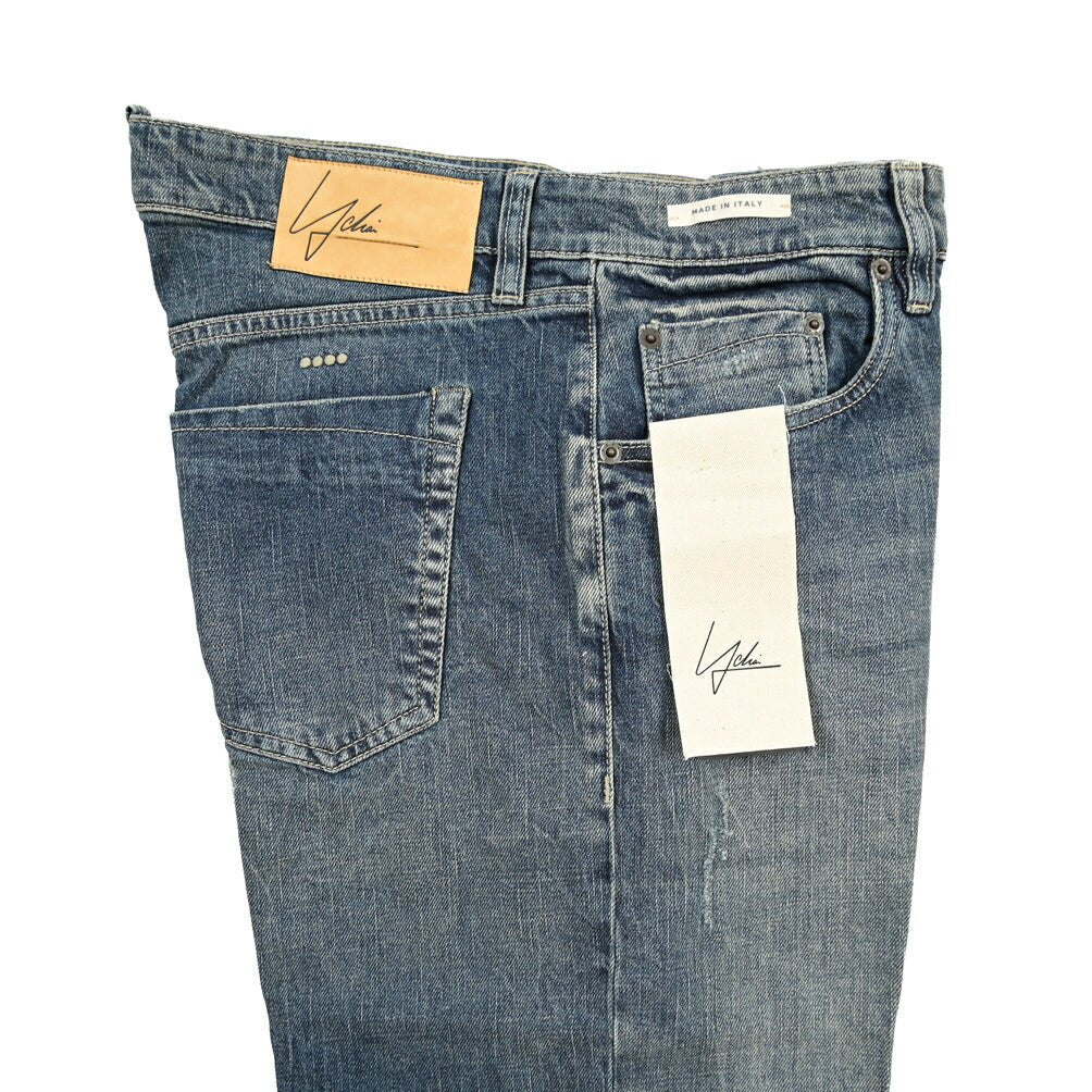SUMMER SALE｜YCHAI “ROBUSTO” ストレッチデニム 5ポケットジーンズ / TAPERED FIT ブルー 30 | GUARDAROBA MILANO OFFICIAL STORE