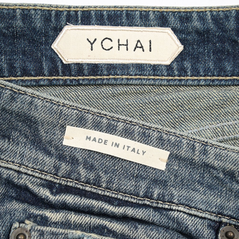 SUMMER SALE｜YCHAI “ROBUSTO” ストレッチデニム 5ポケットジーンズ / TAPERED FIT ブルー 30 | GUARDAROBA MILANO OFFICIAL STORE