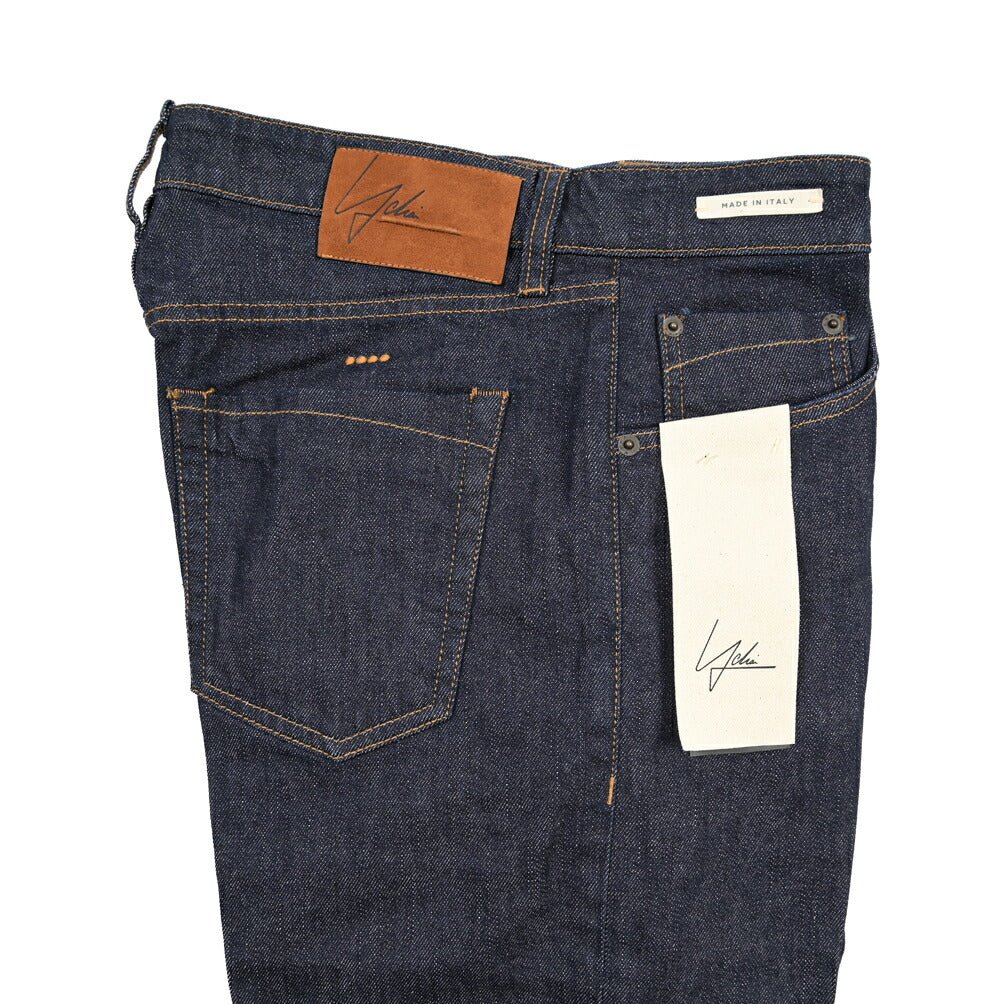 SUMMER SALE｜YCHAI “ROBUSTO” ストレッチデニム 5ポケットジーンズ / TAPERED FIT ネイビー 32 | GUARDAROBA MILANO OFFICIAL STORE