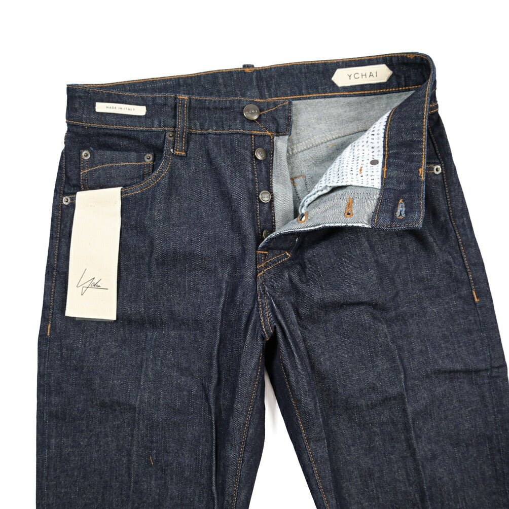 SUMMER SALE｜YCHAI “ROBUSTO” ストレッチデニム 5ポケットジーンズ / TAPERED FIT ネイビー 32 | GUARDAROBA MILANO OFFICIAL STORE